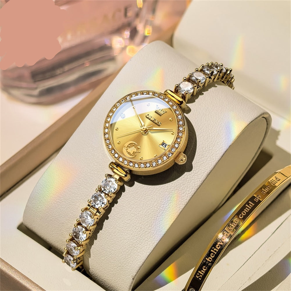 Damenuhr Schmuck Armband Quarzuhr Wasserdicht Leuchtend Armbanduhr no.3270 - PITANI
