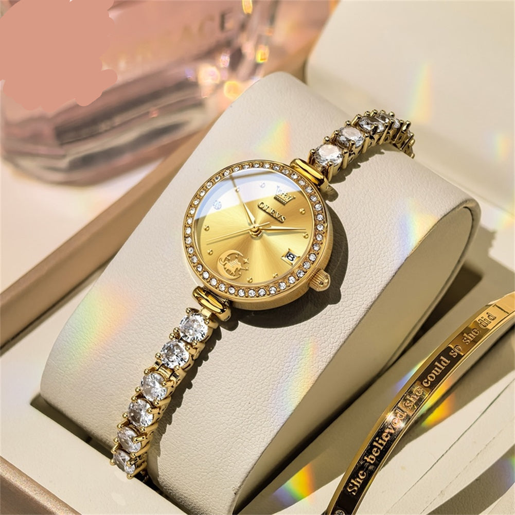 Damenuhr Schmuck Armband Quarzuhr Wasserdicht Leuchtend Armbanduhr no.3270 - PITANI