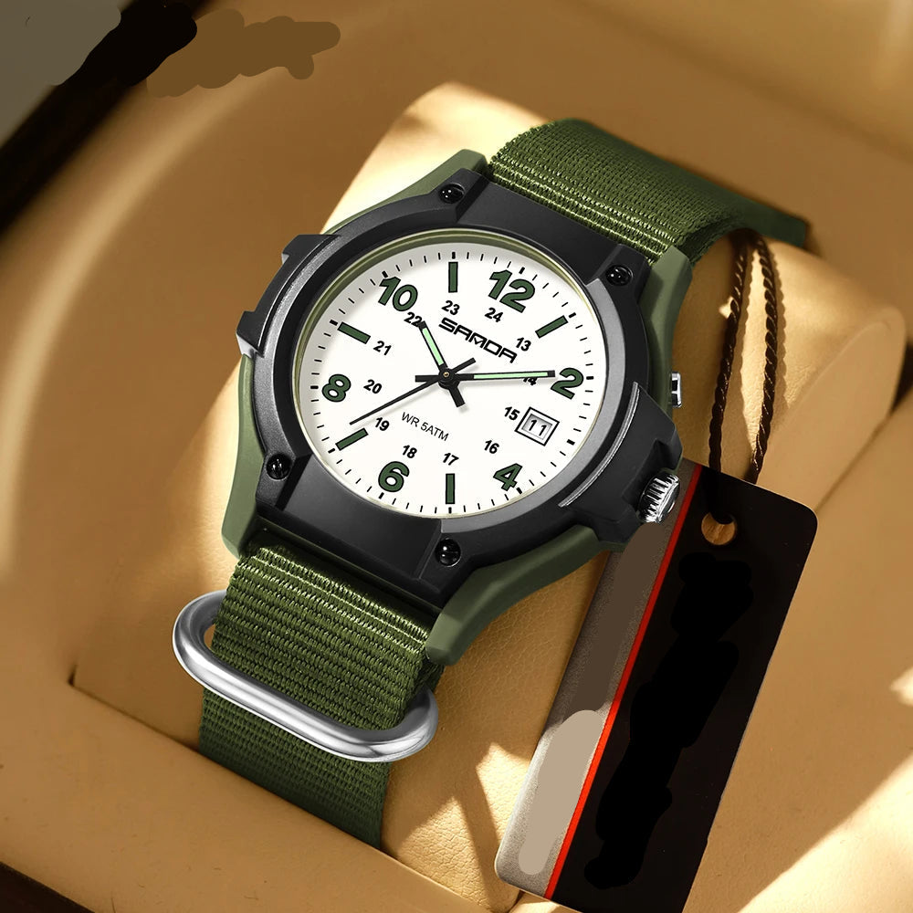 Robuste Herren Outdoor-Sportuhr mit Nylonarmband – Wasserdichte Quarz-Armbanduhr – no. 5350 - PITANI