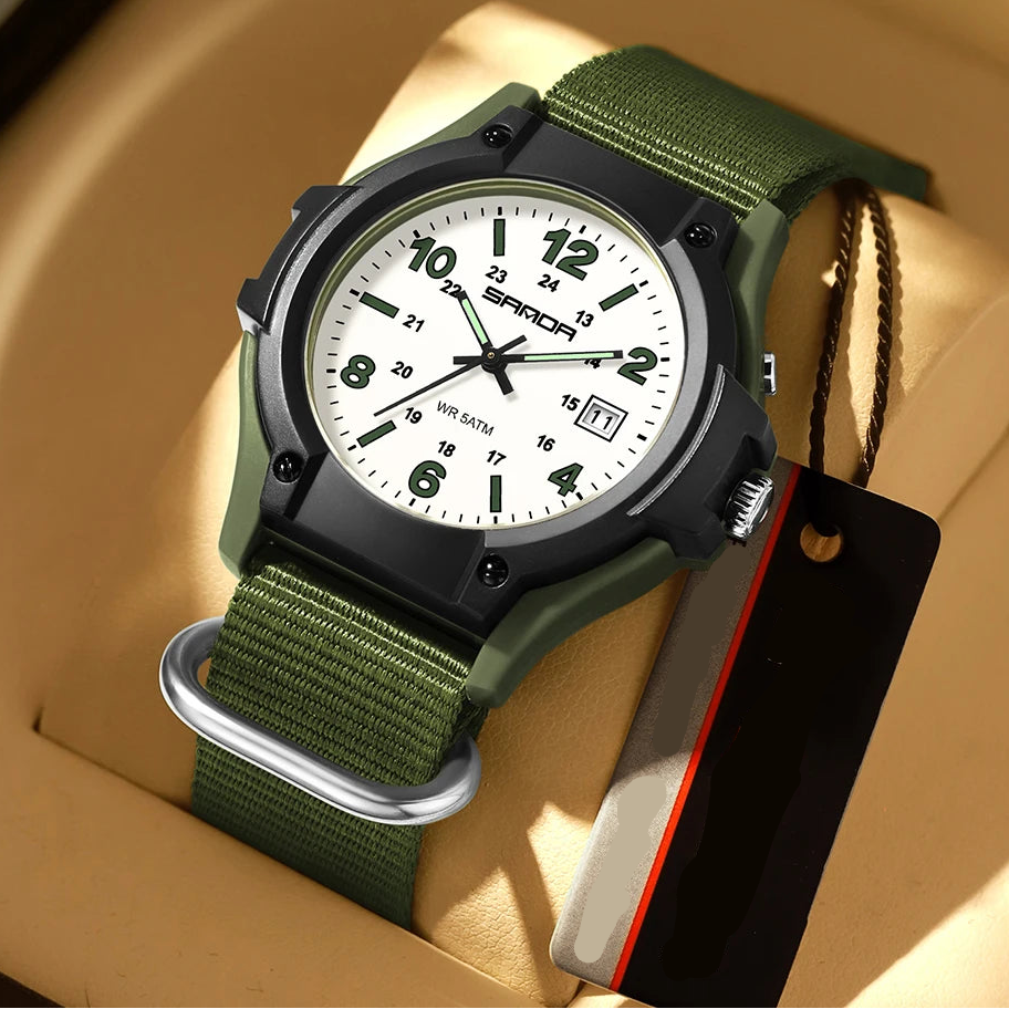 Robuste Herren Outdoor-Sportuhr mit Nylonarmband – Wasserdichte Quarz-Armbanduhr – no. 5350 - PITANI