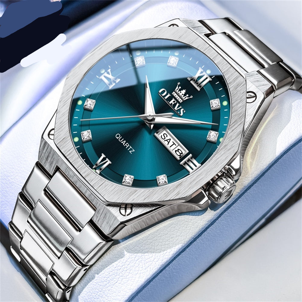 Eleganter Herren Quarz-Chronograph aus Edelstahl – Wasserdichte Armbanduhr – no. 5368 - PITANI