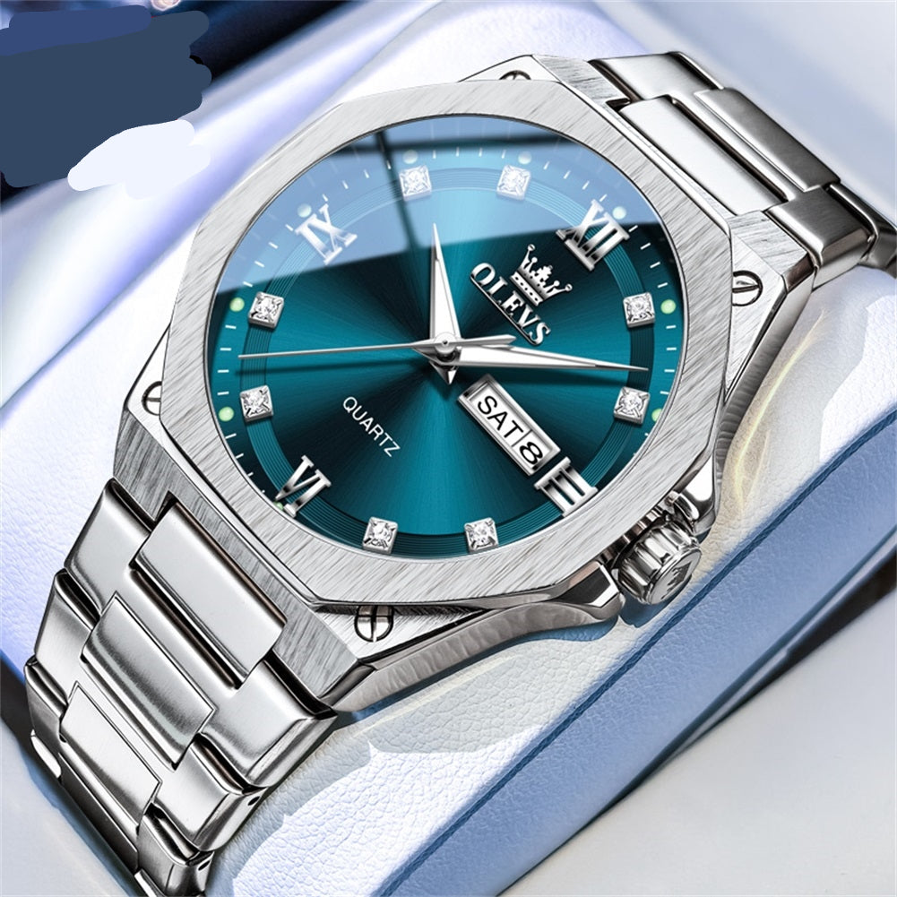 Eleganter Herren Quarz-Chronograph aus Edelstahl – Wasserdichte Armbanduhr – no. 5368 - PITANI