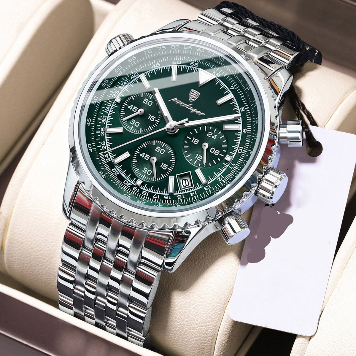 Sportlich-Elegante Herrenuhr – Chronograph mit elegantem Zifferblatt Armbanduhr – no. 5378 - PITANI