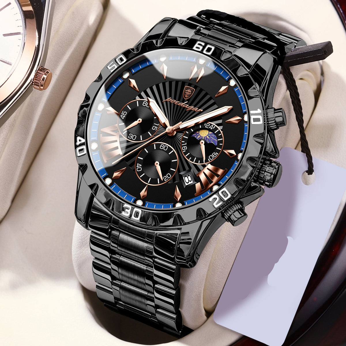 Moderne Herrenuhr – Sportlicher Chronograph mit Edelstahlarmband no. 5320 - PITANI