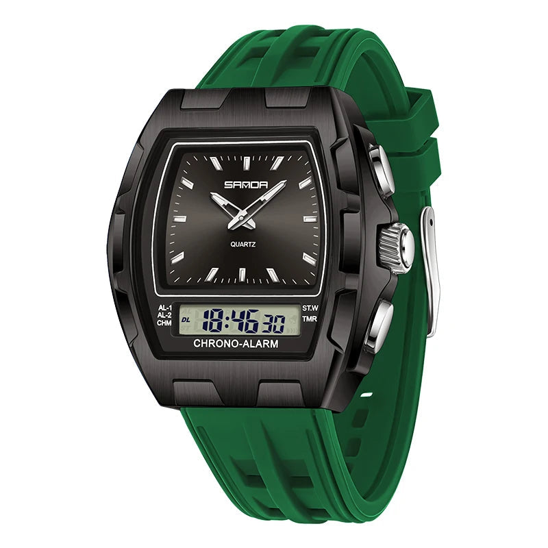 Robuste Herren Sportuhr mit Dual-Display – Markantes Design Armbanduhr – no. 5358 - PITANI