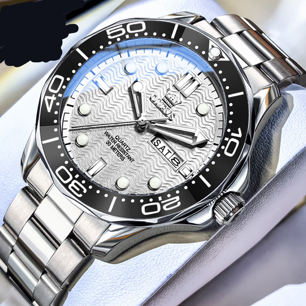 Sportliche Herren-Quarzuhr im Taucheruhren-Design – Wasserdichte Armbanduhr No-5349 - PITANI