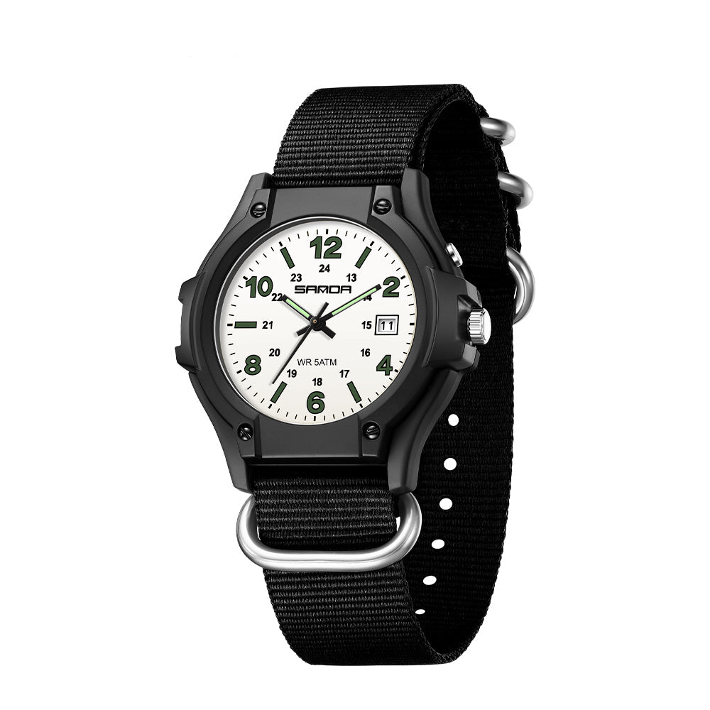 Robuste Herren Outdoor-Sportuhr mit Nylonarmband – Wasserdichte Quarz-Armbanduhr – no. 5350 - PITANI