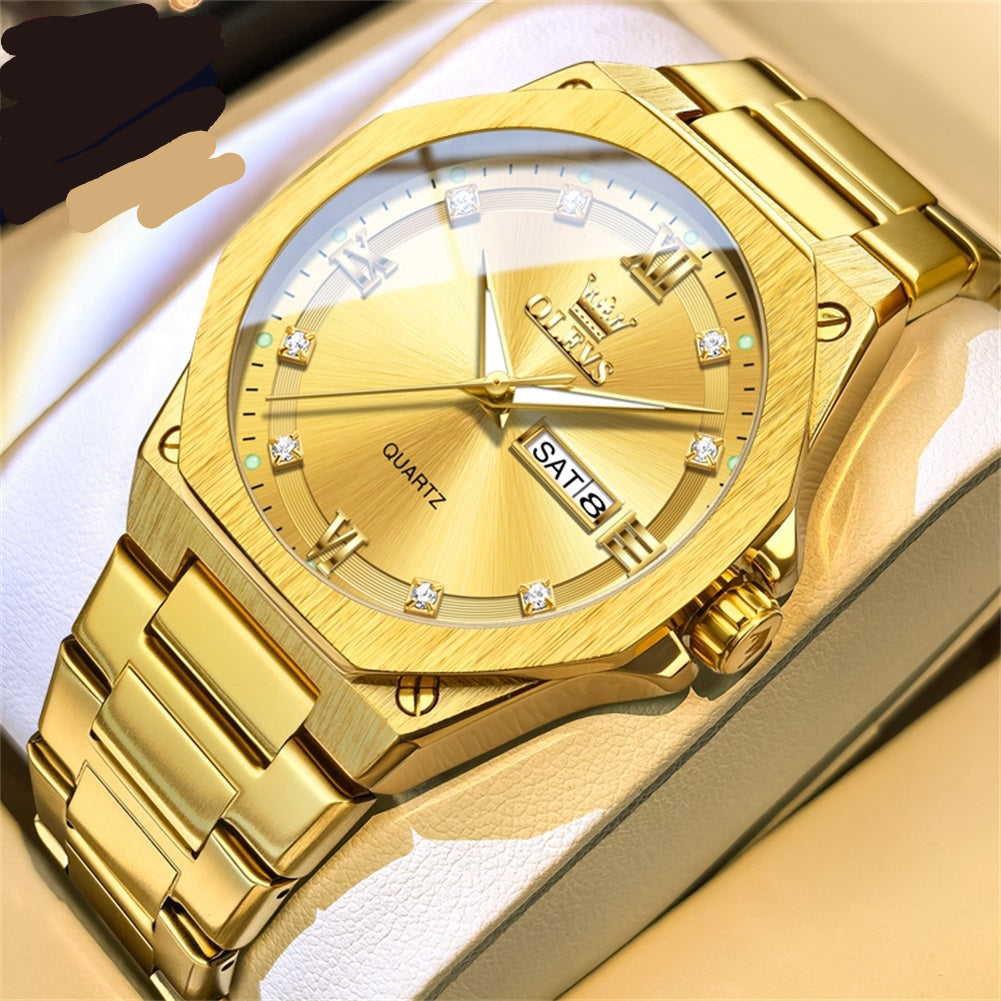 Eleganter Herren Quarz-Chronograph aus Edelstahl – Wasserdichte Armbanduhr – no. 5368 - PITANI