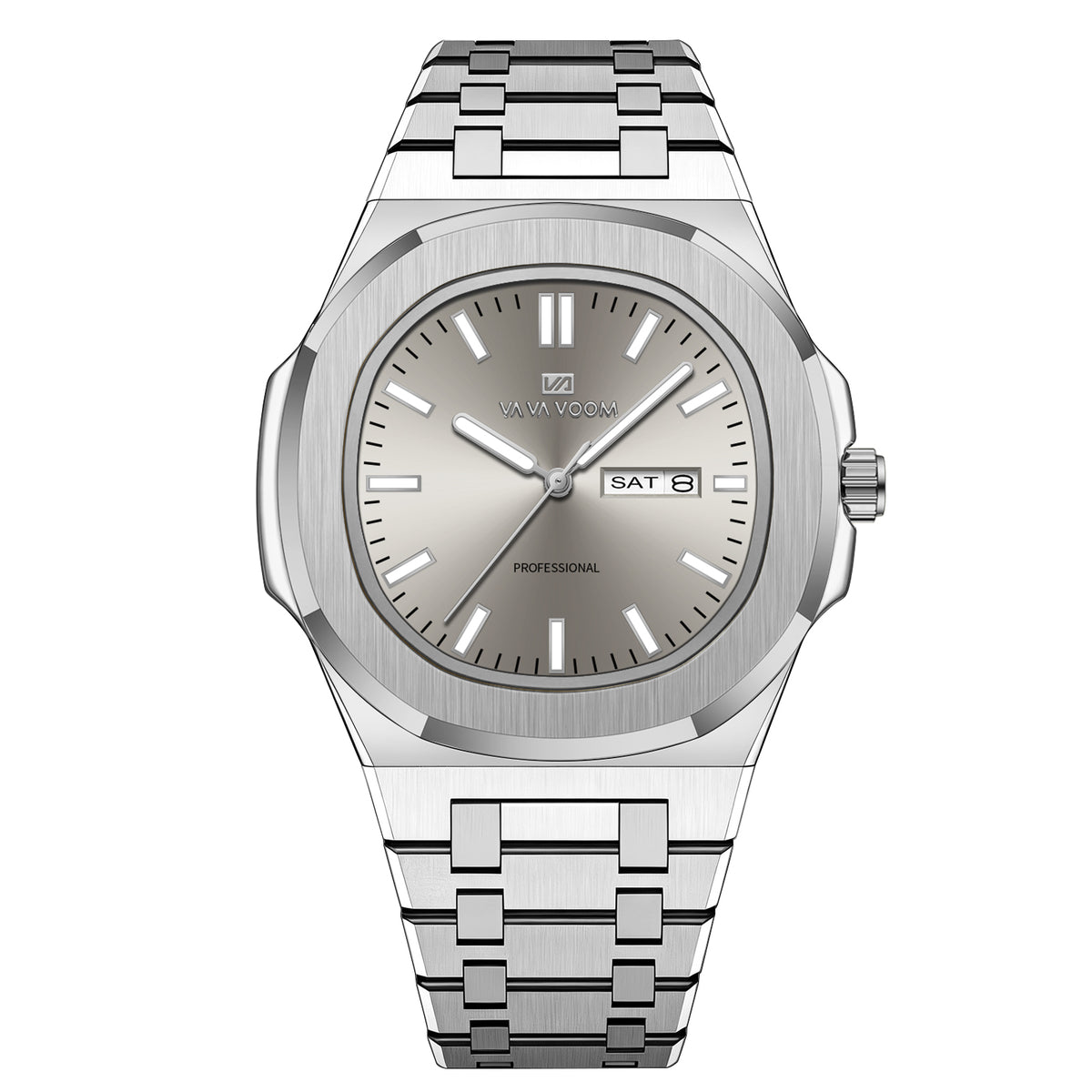 Elegante Herrenuhr aus Edelstahl mit Kalender – Wasserdicht Armbanduhr – no. 5331 - PITANI