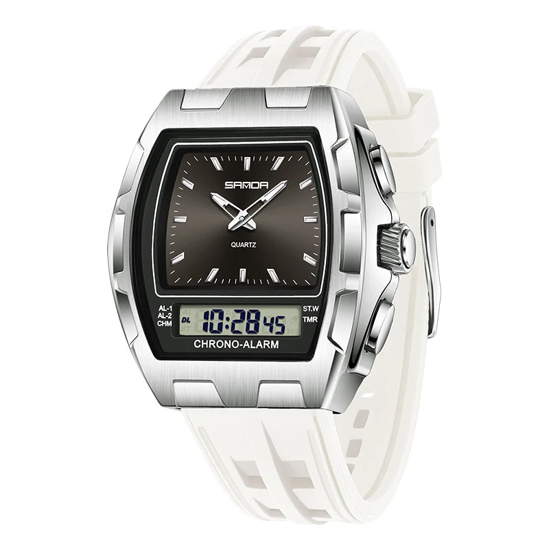 Robuste Herren Sportuhr mit Dual-Display – Markantes Design Armbanduhr – no. 5358 - PITANI