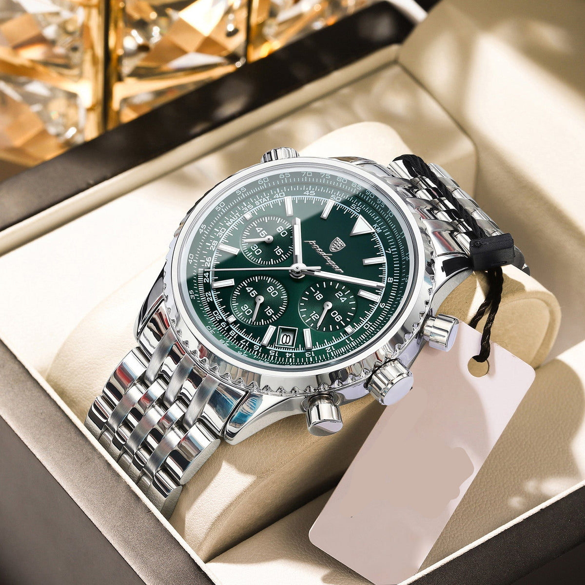 Sportlich-Elegante Herrenuhr – Chronograph mit elegantem Zifferblatt Armbanduhr – no. 5378 - PITANI