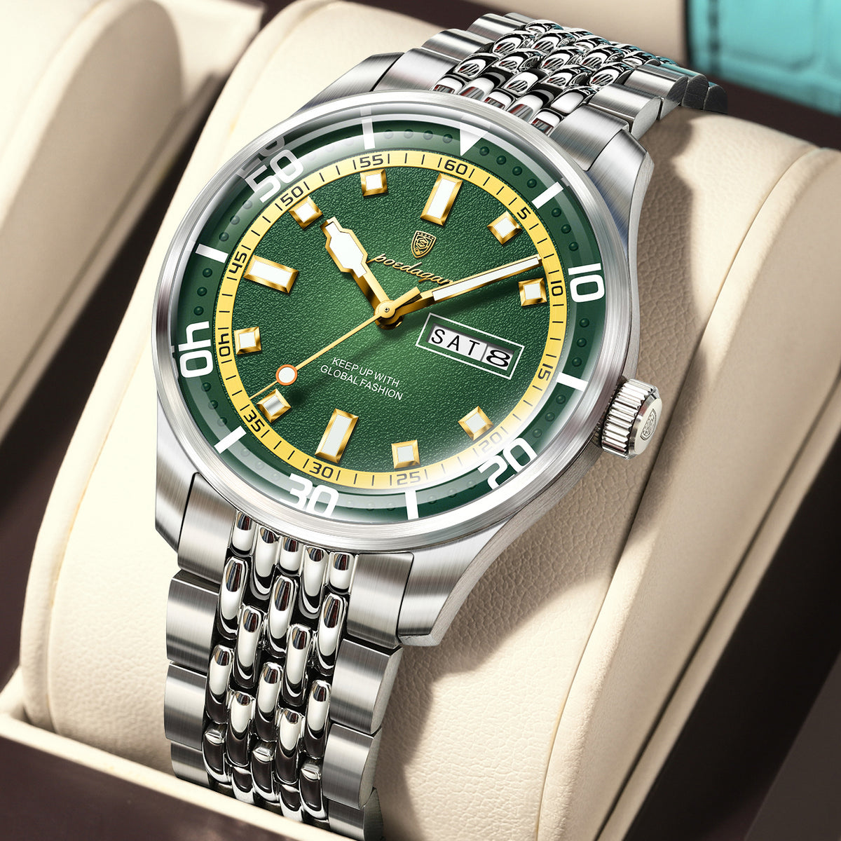Sportlich-Elegante Herren Armbanduhr im Militär-Look – Quarz-Uhr Armbanduhr – no. 5394 - PITANI