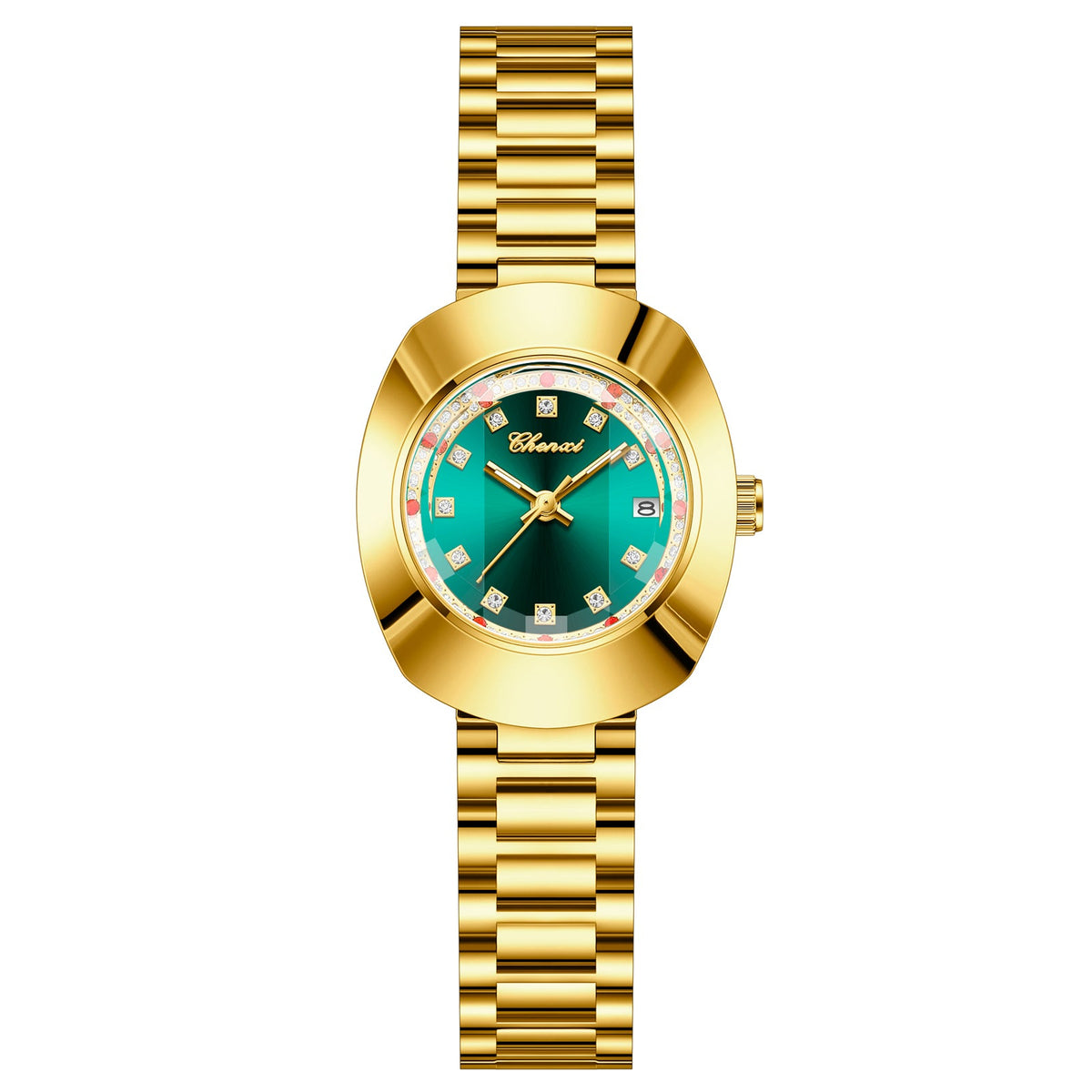 Elegante Damen & Herren Quarz-Armbanduhr – Elegantes Gold-Design Armbanduhr – no. 5360 - PITANI