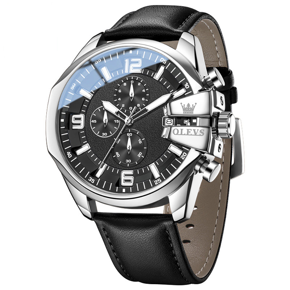 Markante Herren-Quarzuhr im Chronographen-Look – Wasserdichte XL- Armbanduhr – no. 5347 - PITANI