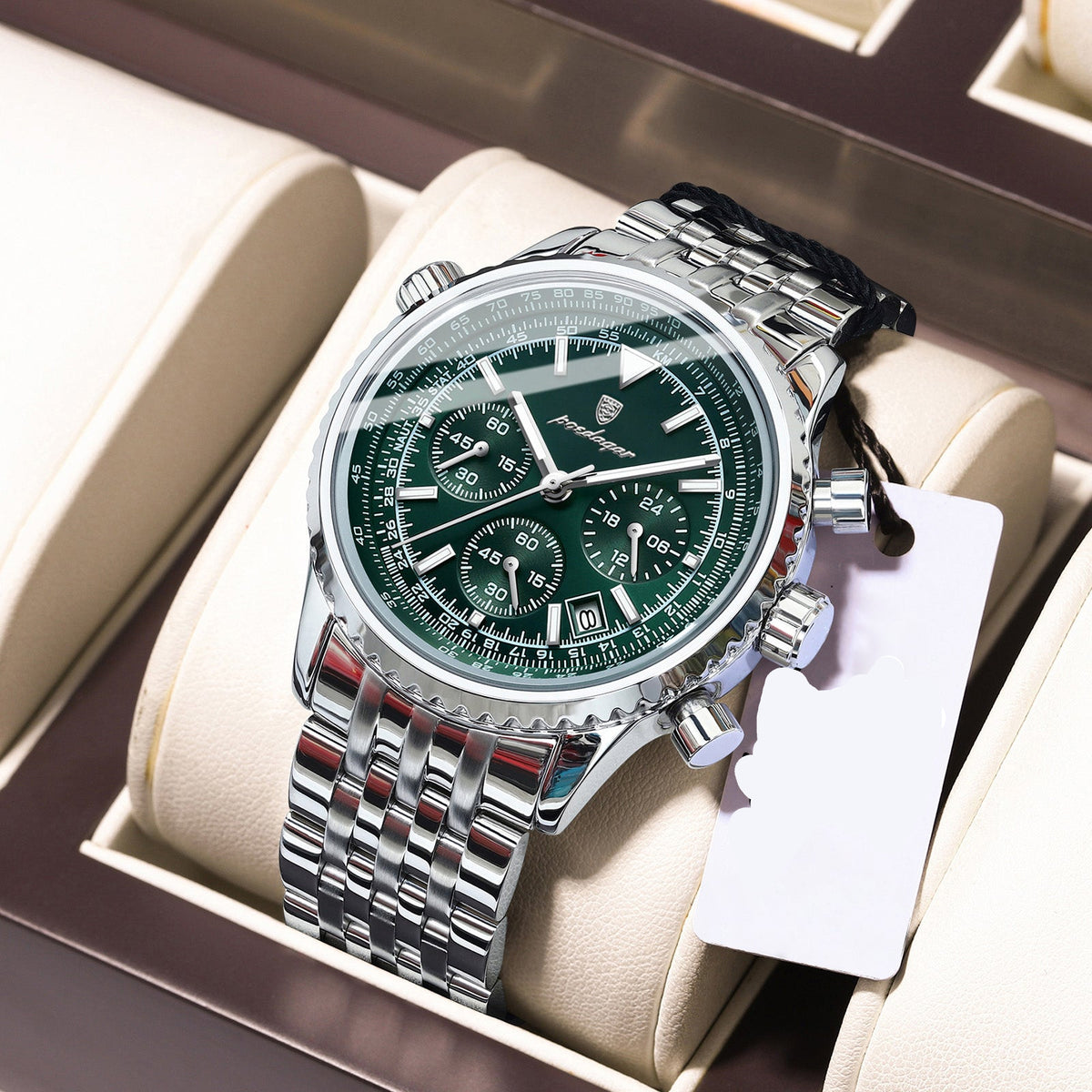 Sportlich-Elegante Herrenuhr – Chronograph mit elegantem Zifferblatt Armbanduhr – no. 5378 - PITANI