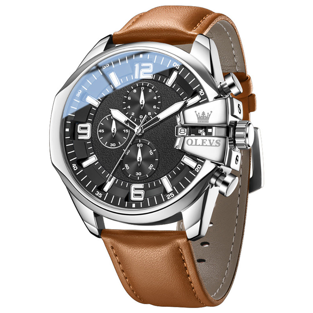Markante Herren-Quarzuhr im Chronographen-Look – Wasserdichte XL- Armbanduhr – no. 5347 - PITANI