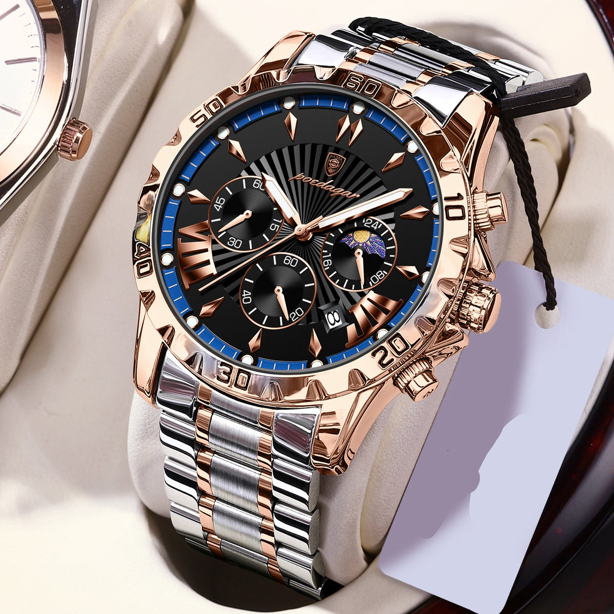 Moderne Herrenuhr – Sportlicher Chronograph mit Edelstahlarmband no. 5320 - PITANI