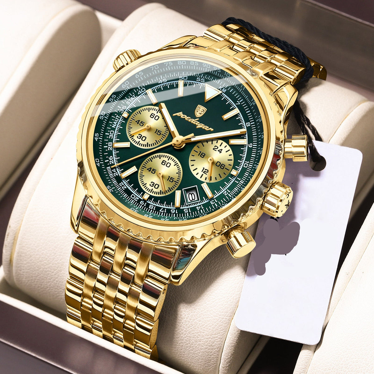 Sportlich-Elegante Herrenuhr – Chronograph mit elegantem Zifferblatt Armbanduhr – no. 5378 - PITANI