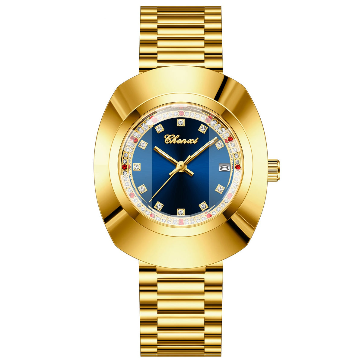 Elegante Damen & Herren Quarz-Armbanduhr – Elegantes Gold-Design Armbanduhr – no. 5360 - PITANI