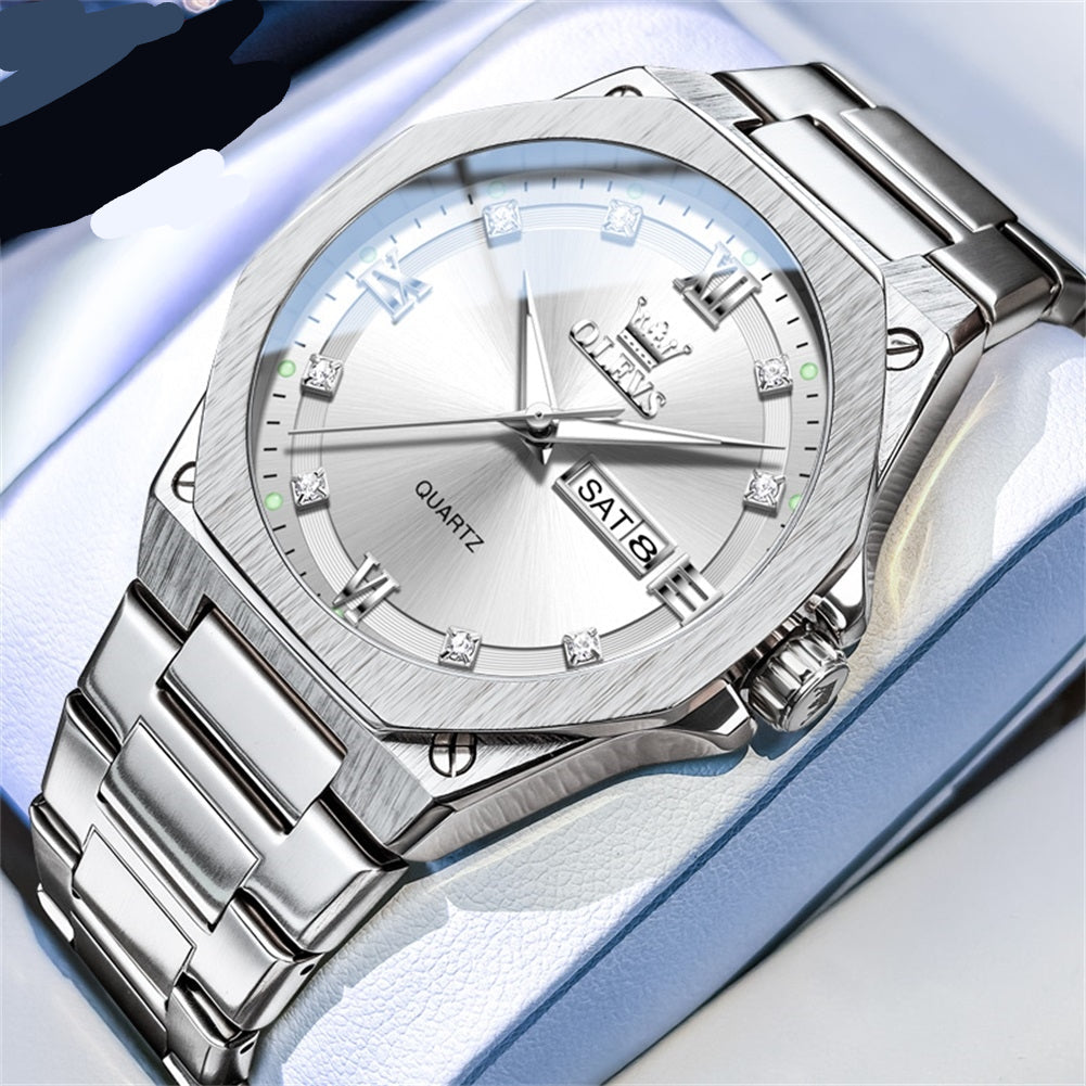 Eleganter Herren Quarz-Chronograph aus Edelstahl – Wasserdichte Armbanduhr – no. 5368 - PITANI