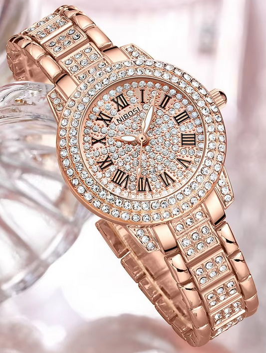Glitzernde Edelstahl Armbanduhr "Diamante brillante no.3178" - PITANI