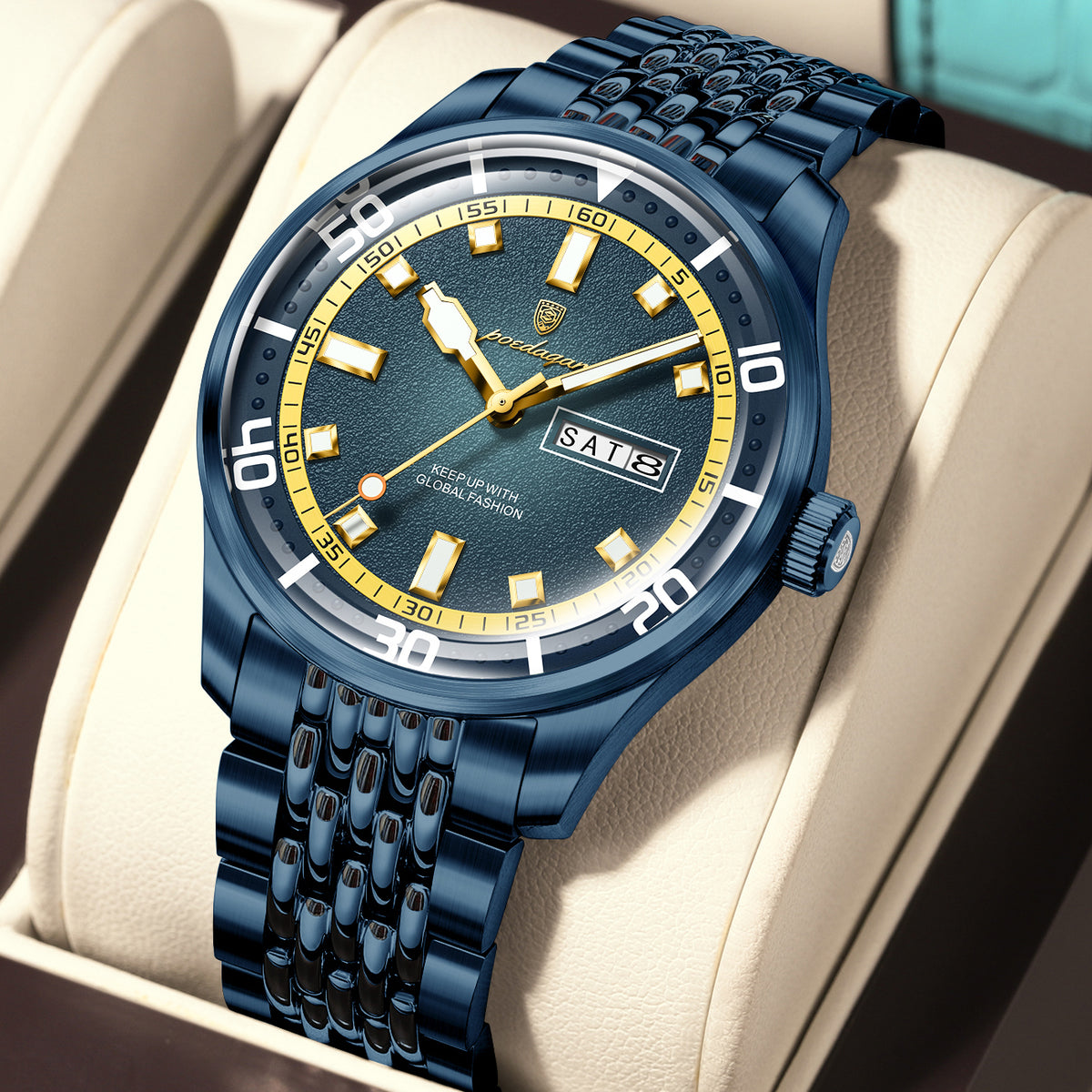 Sportlich-Elegante Herren Armbanduhr im Militär-Look – Quarz-Uhr Armbanduhr – no. 5394 - PITANI