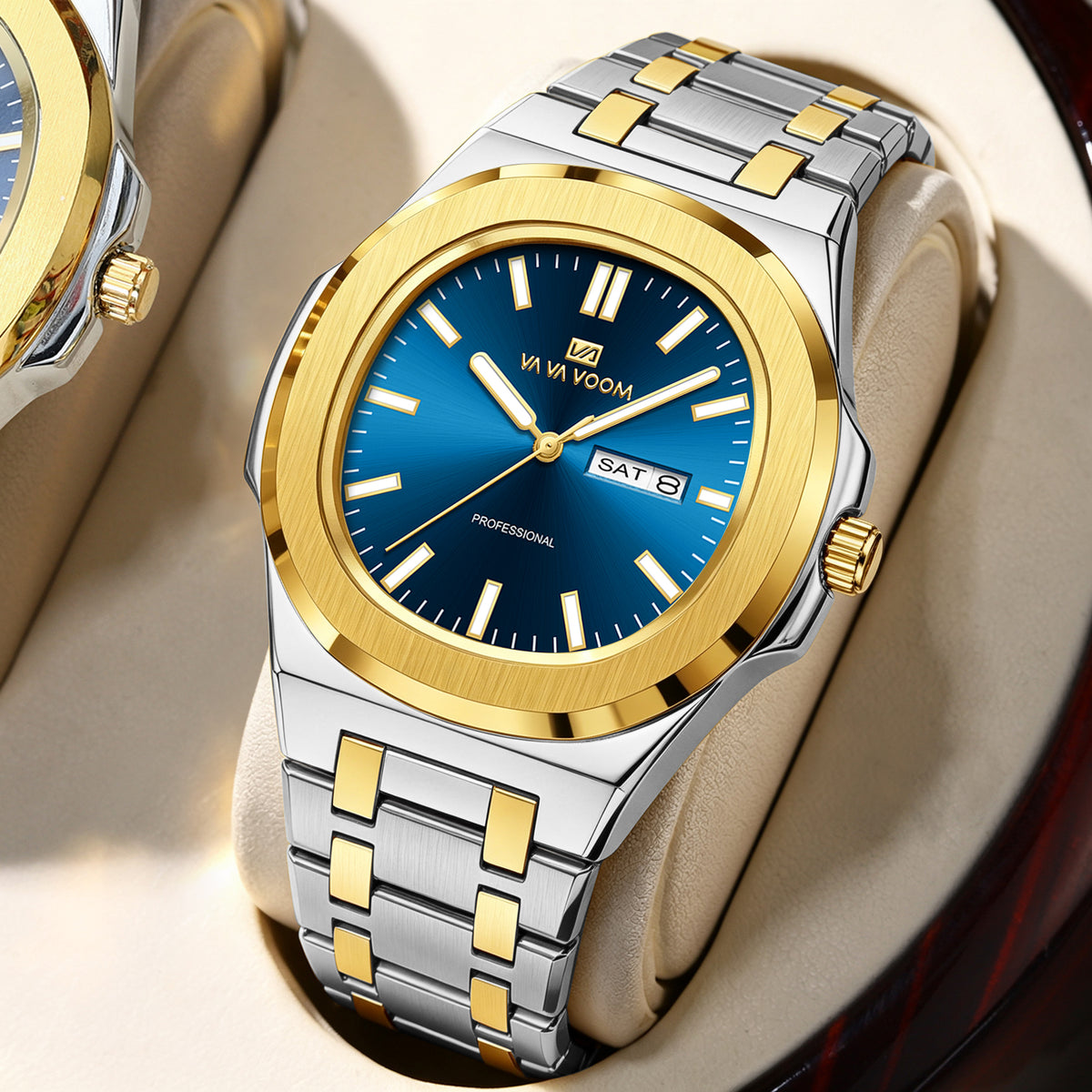Elegante Herrenuhr aus Edelstahl mit Kalender – Wasserdicht Armbanduhr – no. 5331 - PITANI