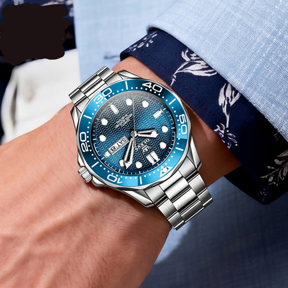 Sportliche Herren-Quarzuhr im Taucheruhren-Design – Wasserdichte Armbanduhr No-5349 - PITANI