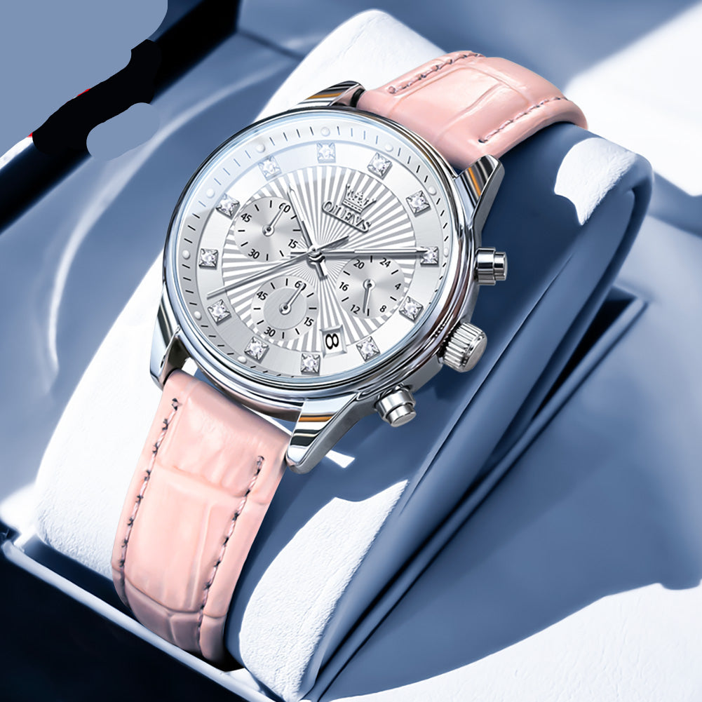 Elegante Damenuhr mit Chronograph & Datumsanzeige Armbanduhr no.3264 - PITANI