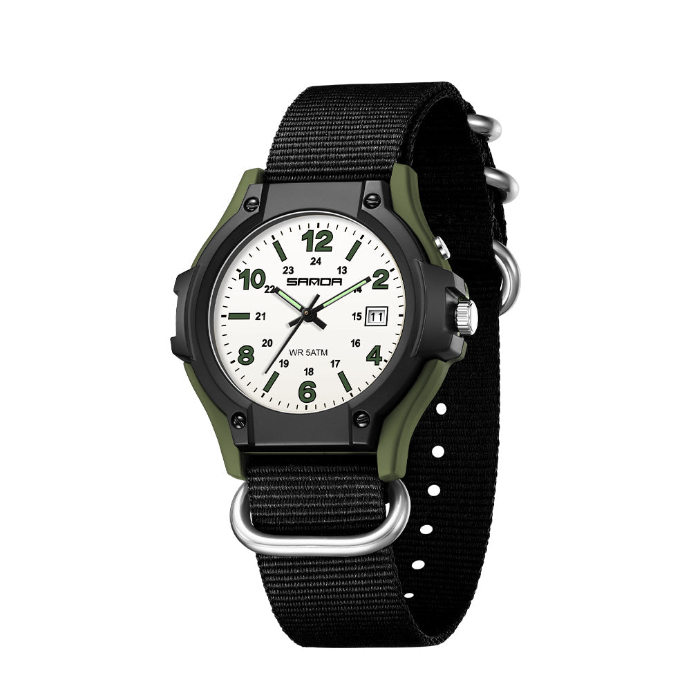 Robuste Herren Outdoor-Sportuhr mit Nylonarmband – Wasserdichte Quarz-Armbanduhr – no. 5350 - PITANI