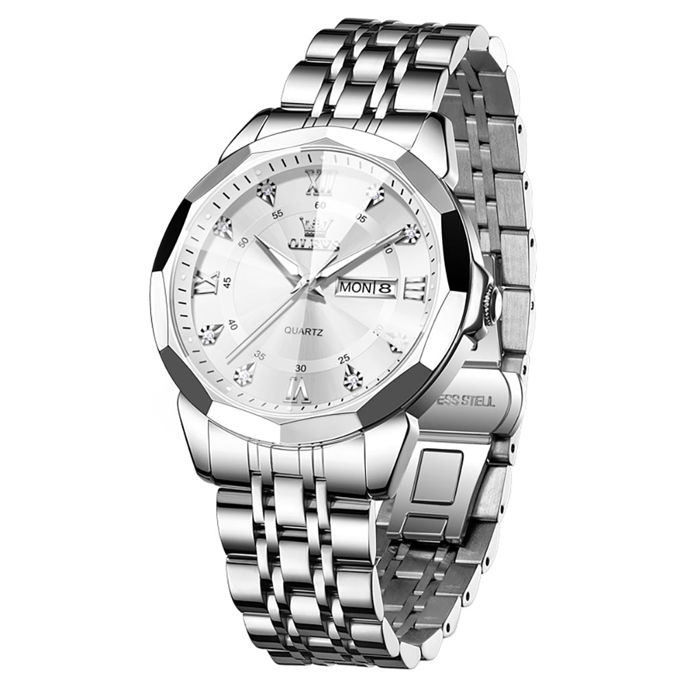 Klassische Edelstahl Herrenuhr – Elegante Quarz- Armbanduhr – no. 5382 - PITANI