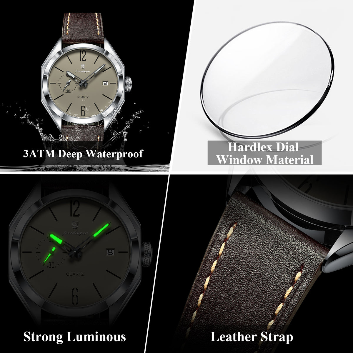 Elegante Herren Quarzuhr – Klassische Edelstahl Armbanduhr – no. 5318 - PITANI