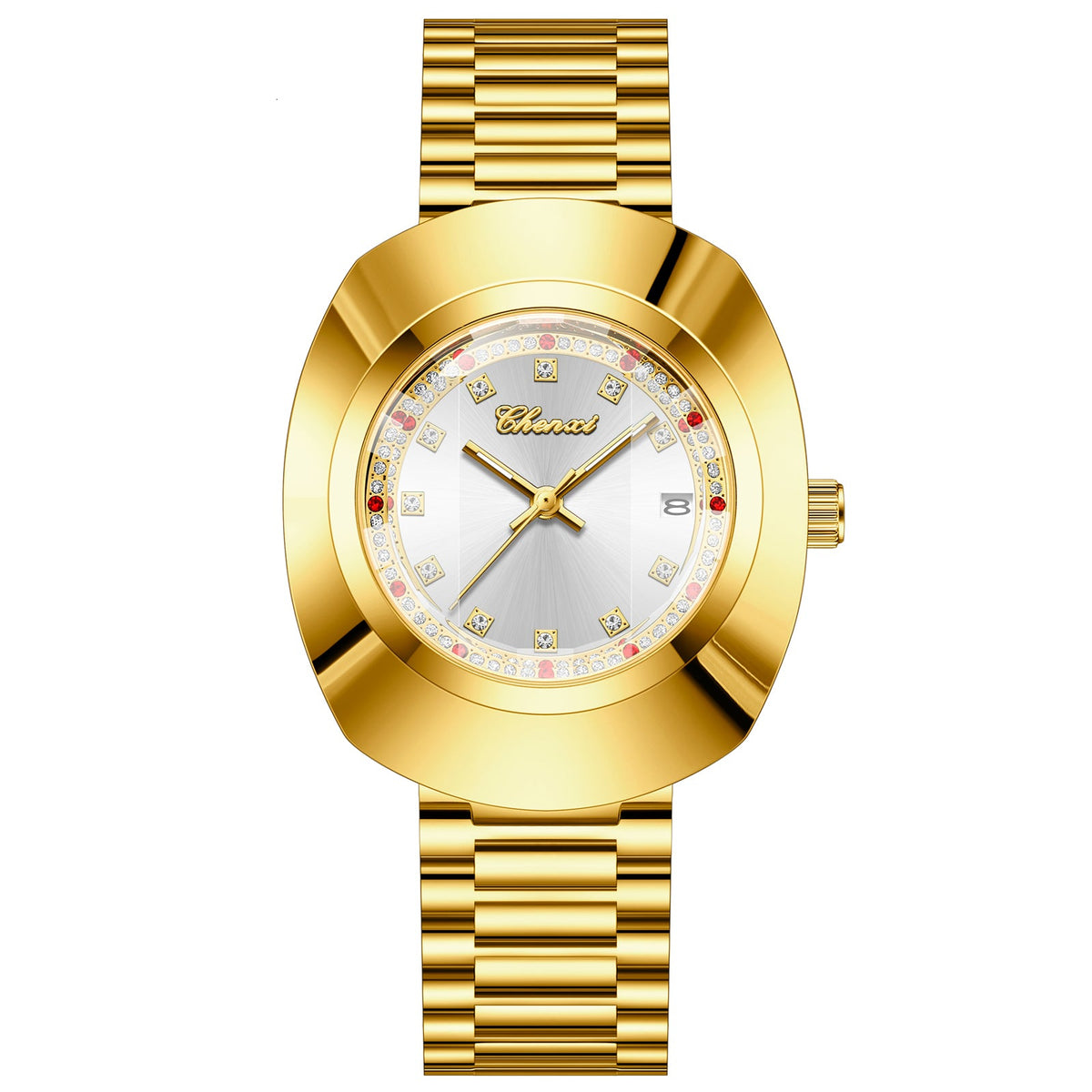 Elegante Damen & Herren Quarz-Armbanduhr – Elegantes Gold-Design Armbanduhr – no. 5360 - PITANI