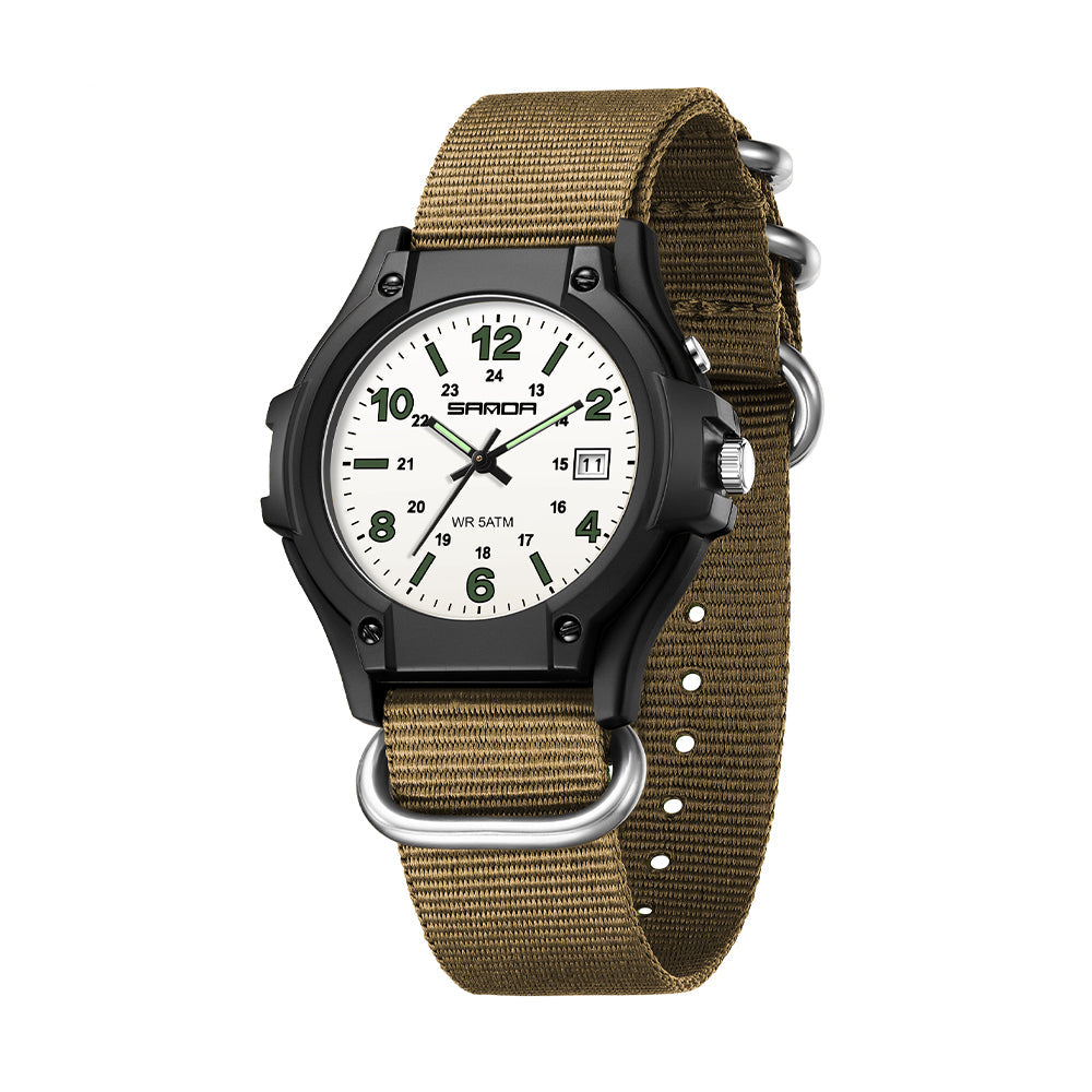 Robuste Herren Outdoor-Sportuhr mit Nylonarmband – Wasserdichte Quarz-Armbanduhr – no. 5350 - PITANI