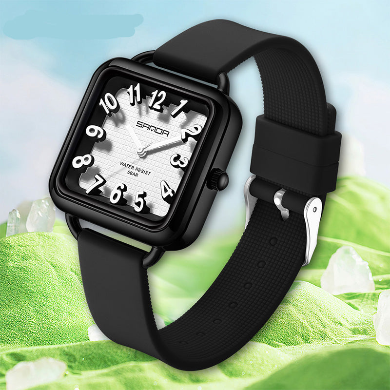 Elegante Quadratische Quarz-Uhr Unisex – Wasserdichte Modearmbanduhr – no. 5375 - PITANI