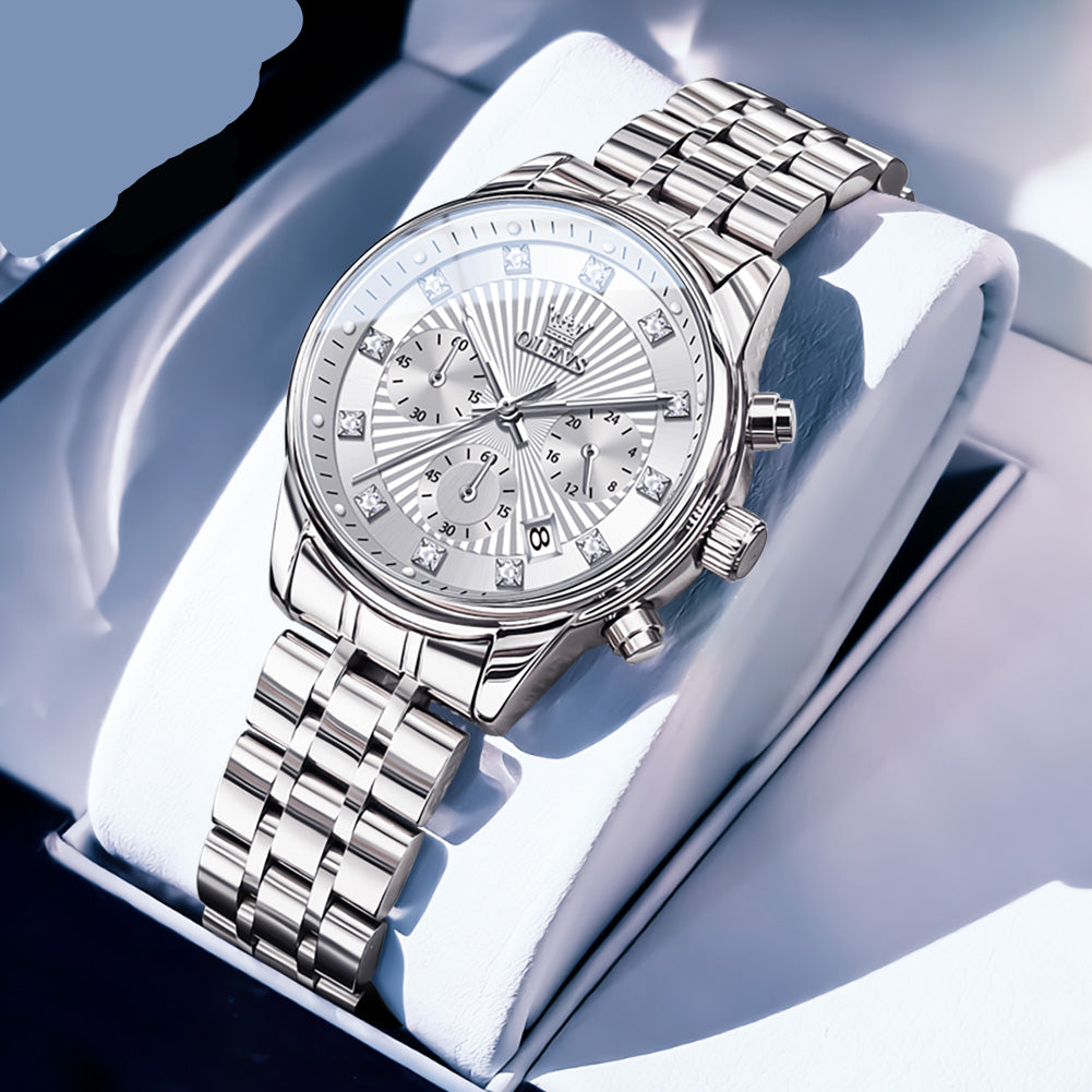 Elegante Damenuhr mit Chronograph & Datumsanzeige Armbanduhr no.3264 - PITANI