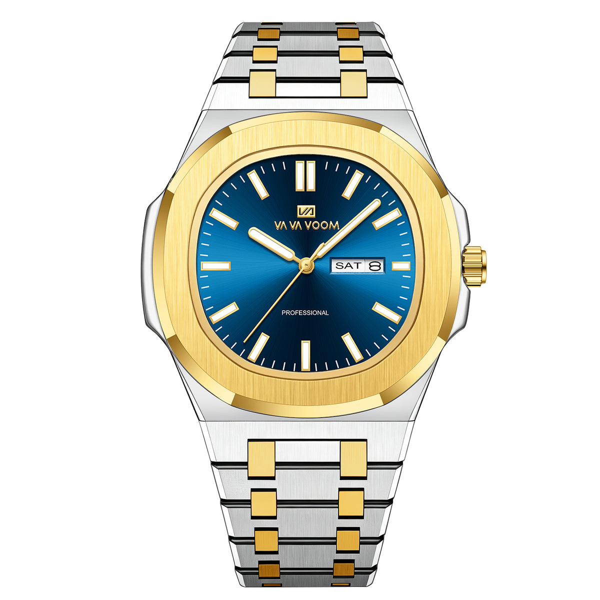 Elegante Herrenuhr aus Edelstahl mit Kalender – Wasserdicht Armbanduhr – no. 5331 - PITANI