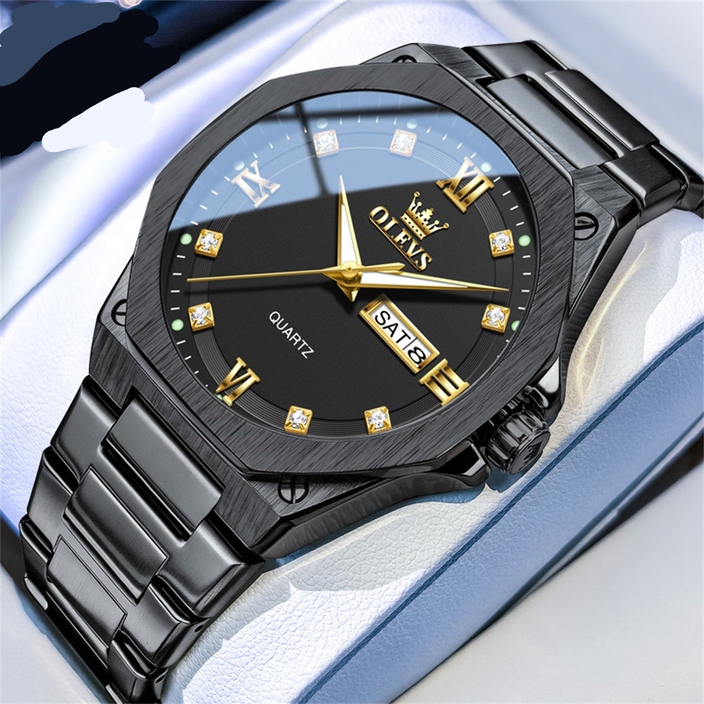 Eleganter Herren Quarz-Chronograph aus Edelstahl – Wasserdichte Armbanduhr – no. 5368 - PITANI