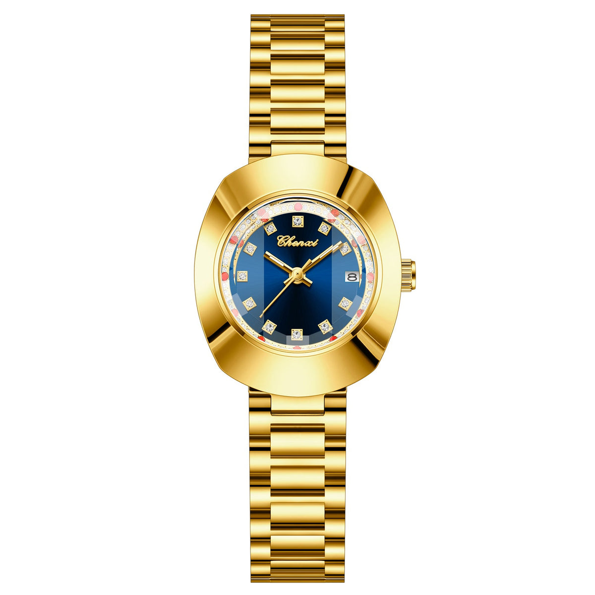 Elegante Damen & Herren Quarz-Armbanduhr – Elegantes Gold-Design Armbanduhr – no. 5360 - PITANI