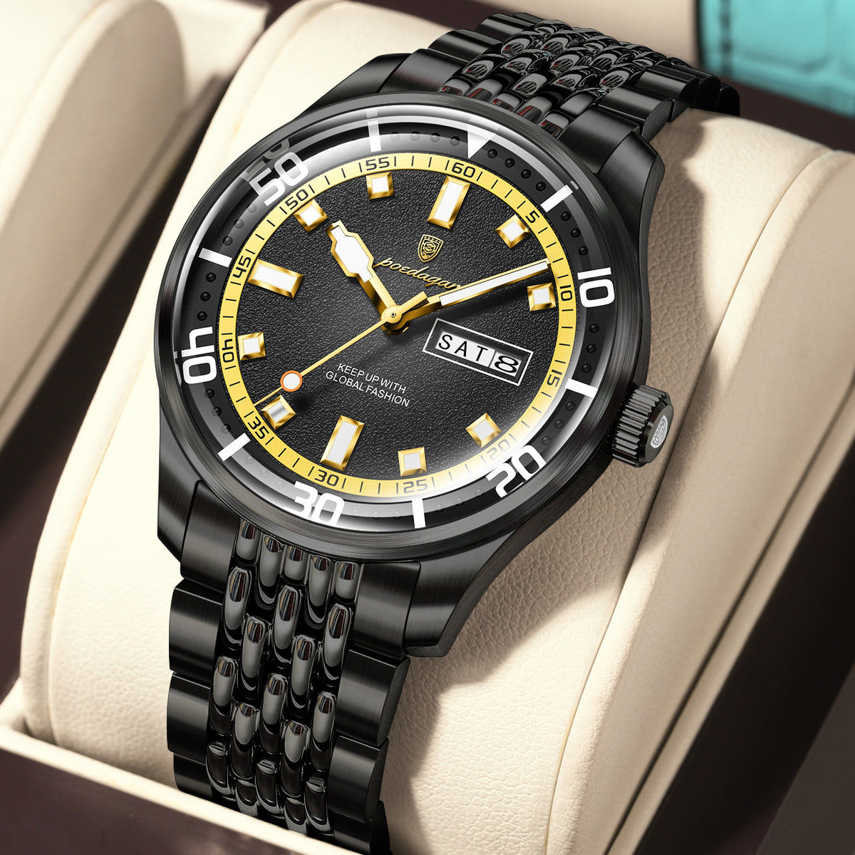 Sportlich-Elegante Herren Armbanduhr im Militär-Look – Quarz-Uhr Armbanduhr – no. 5394 - PITANI