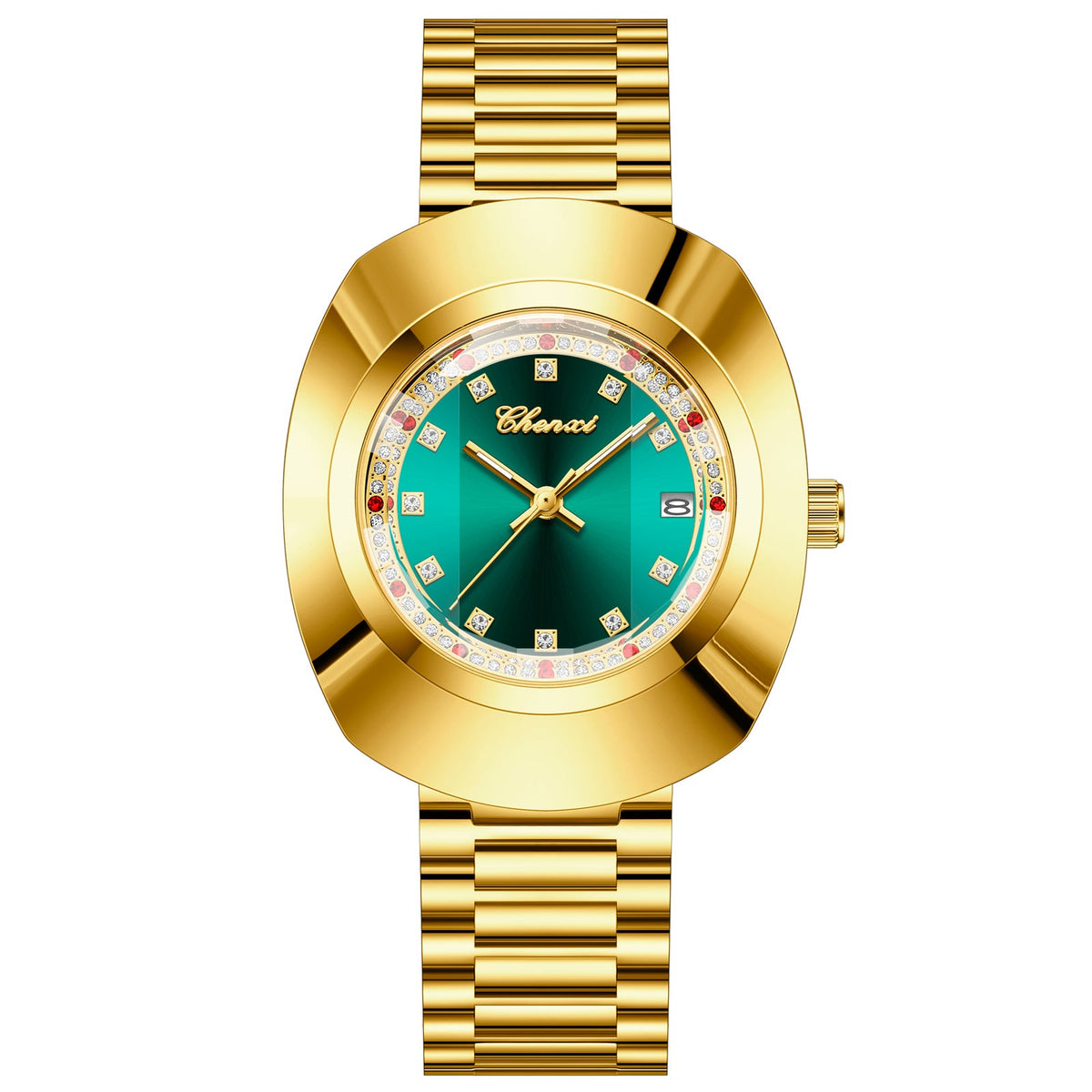 Elegante Damen & Herren Quarz-Armbanduhr – Elegantes Gold-Design Armbanduhr – no. 5360 - PITANI