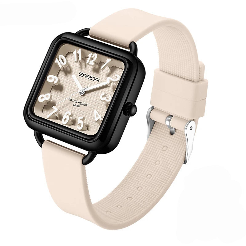 Elegante Quadratische Quarz-Uhr Unisex – Wasserdichte Modearmbanduhr – no. 5375 - PITANI