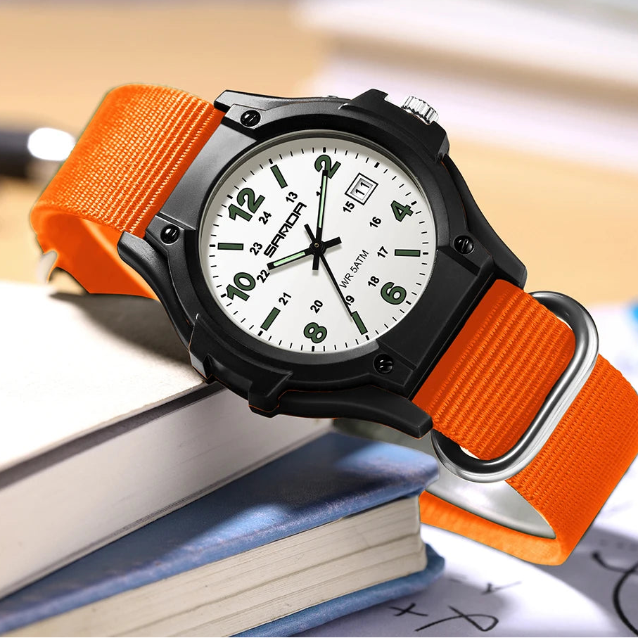 Robuste Herren Outdoor-Sportuhr mit Nylonarmband – Wasserdichte Quarz-Armbanduhr – no. 5350 - PITANI