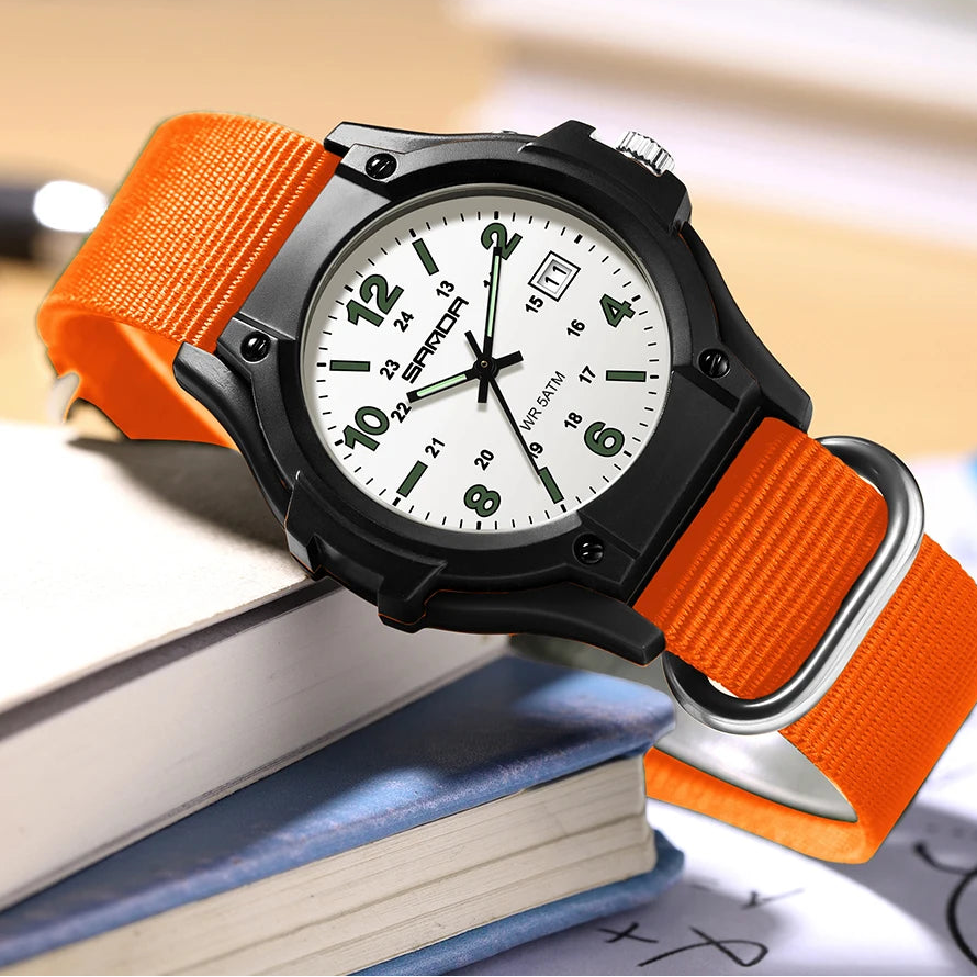 Robuste Herren Outdoor-Sportuhr mit Nylonarmband – Wasserdichte Quarz-Armbanduhr – no. 5350 - PITANI