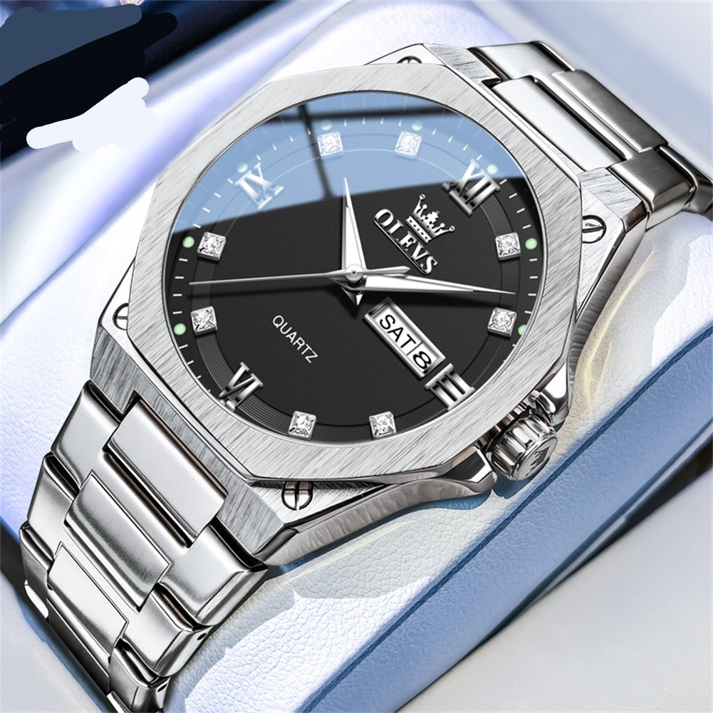 Eleganter Herren Quarz-Chronograph aus Edelstahl – Wasserdichte Armbanduhr – no. 5368 - PITANI