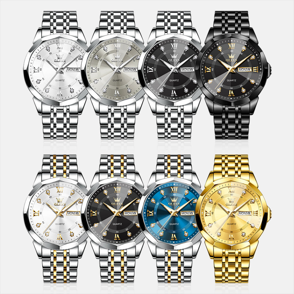 Klassische Edelstahl Herrenuhr – Elegante Quarz- Armbanduhr – no. 5382 - PITANI