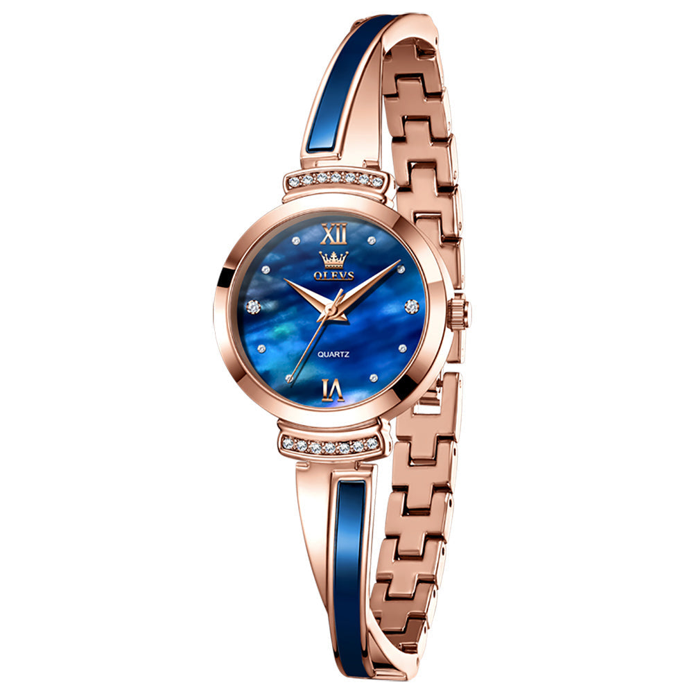 Elegante Damen Armbanduhr Schmuckuhr Quarz mit Edelstahl- Armbanduhr no.3267 - PITANI