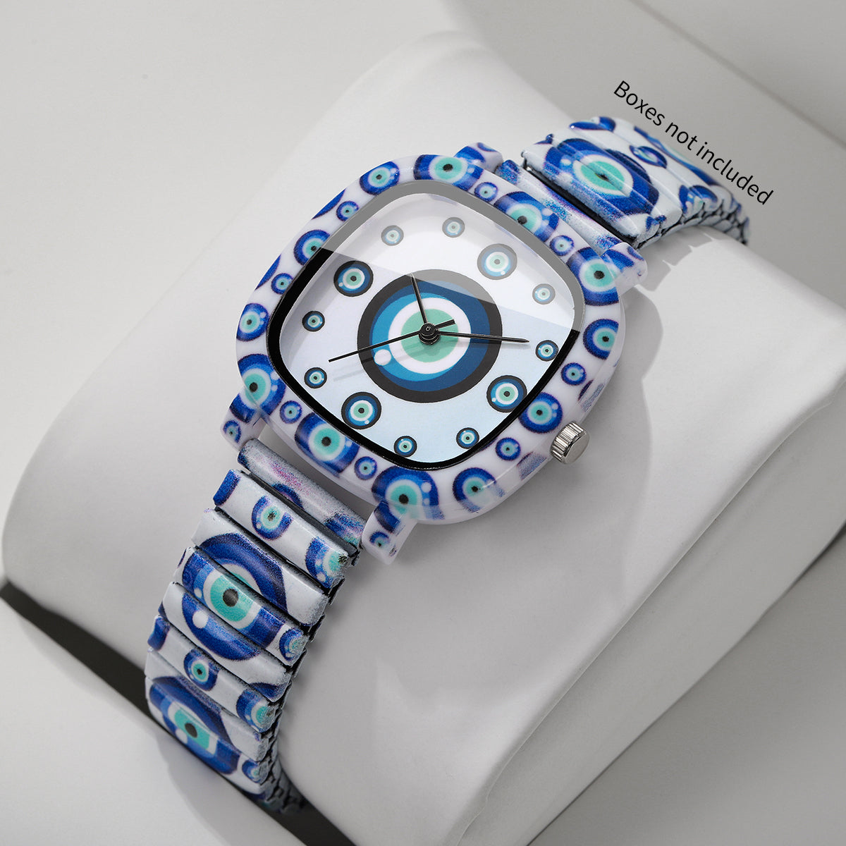 Modische Damen Armbanduhr mit Evil-Eye-Muster – Blaue Quarzuhr Armbanduhr no.3290 - PITANI