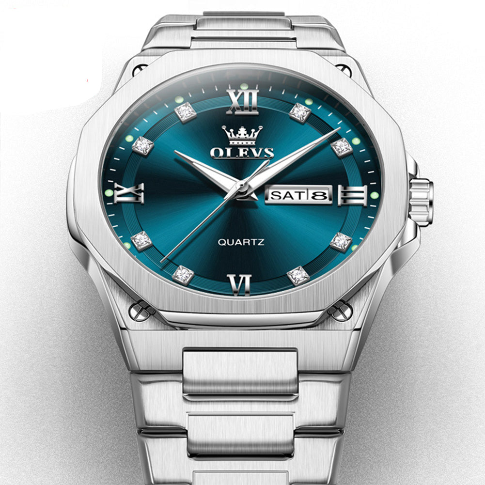 Eleganter Herren Quarz-Chronograph aus Edelstahl – Wasserdichte Armbanduhr – no. 5368 - PITANI