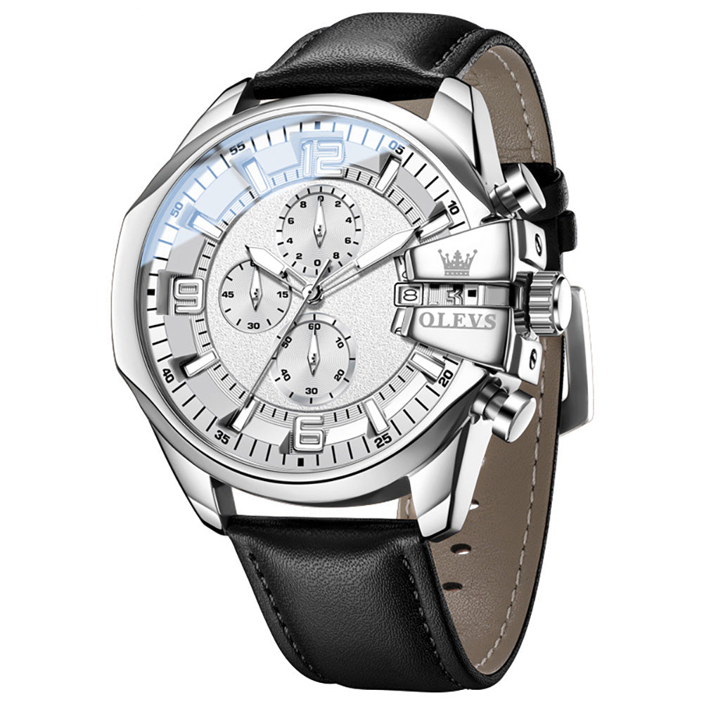 Markante Herren-Quarzuhr im Chronographen-Look – Wasserdichte XL- Armbanduhr – no. 5347 - PITANI